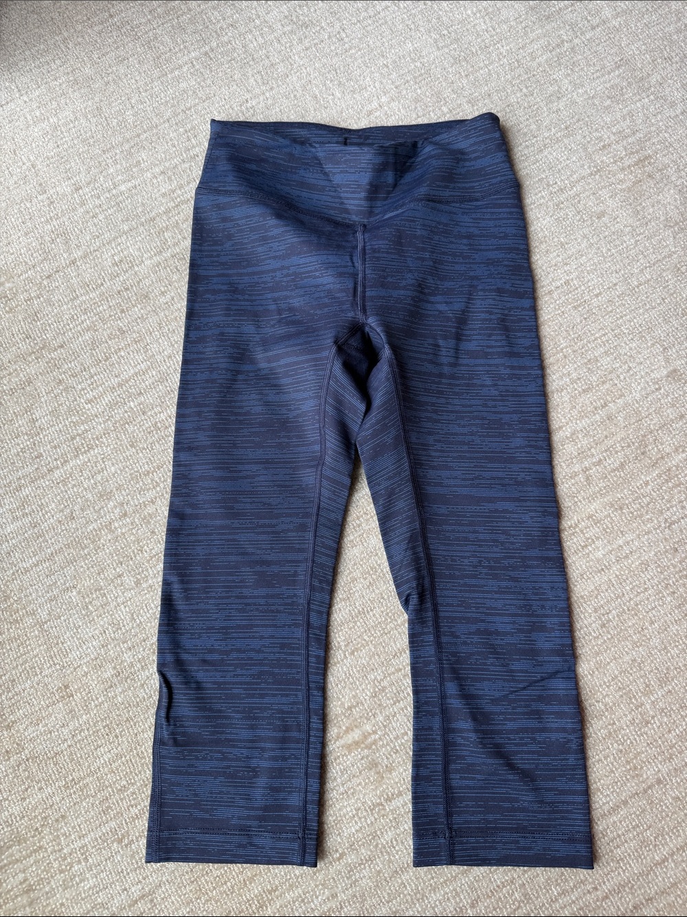 Outdoor Voices Navy Striped Active Leggings